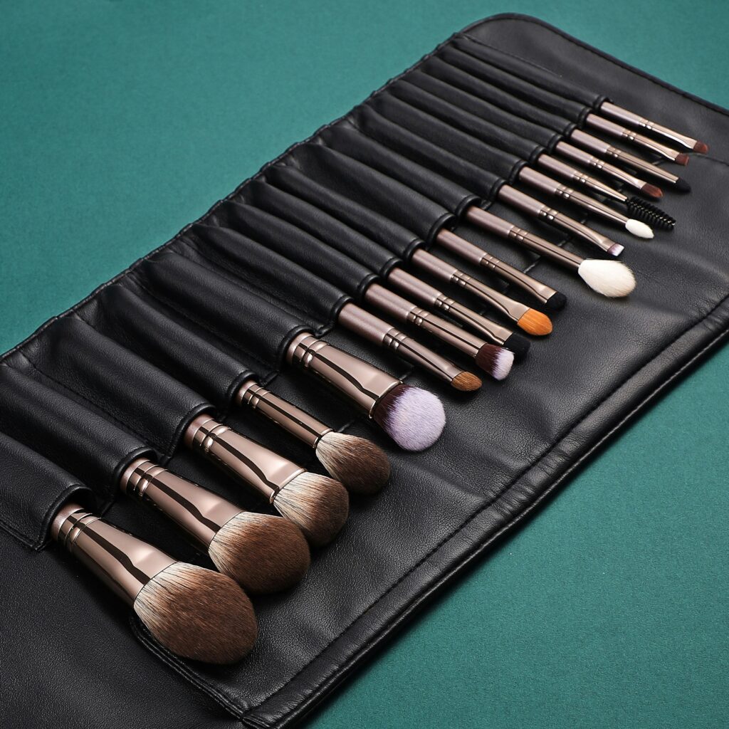 Professional-grade makeup brushes